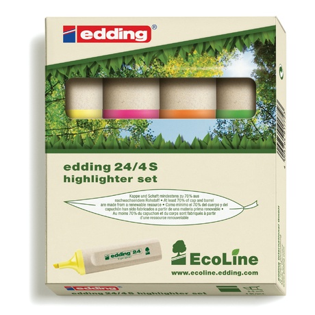 Набор текст-маркеров Edding ECO E-24/4S 4 шт. упак. 2-5 мм