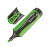 Маркер текстовыделитель Maped Ultra Soft 746033, гибкий пишущий узел, 1-5 мм, зелёный