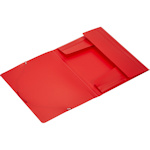 Папка пластиковая А4 с резинками Attache, красная, 0.45 мм