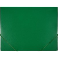 Папка пластиковая А4 с резинками Attache, зеленая, 0.6 мм