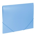 Папка на резинках BRAUBERG "Office" 228078, голубая, до 300 листов, 0,5 мм