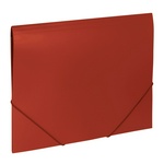 Папка на резинках BRAUBERG "Office" 227711, красная, до 300 листов, 0,5 мм