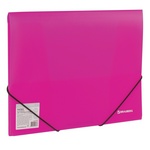 Папка на резинках BRAUBERG "Neon" 227462, неоновая, розовая, до 300 листов, 0,5 мм