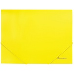 Папка на резинках BRAUBERG "Neon" 227461, неоновая, желтая, до 300 листов, 0,5 мм