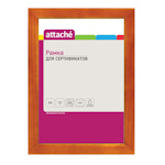Настенная рамка для сертификатов Attachе А4, коньяк, деревянный багет, 15x21 см