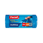 Пакеты для мусора с завязками Paclan MULTI-TOP с завязками, 35 л, 64х50 см, синий, 10.5 мкм, 30 шт