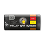 Мешки для мусора 30 л, 50х70 см, черный, 25 мкм, 50 шт