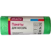 Пакеты для мусора Attache 30 л, НД, по 30 шт. в рулоне