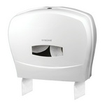 Диспенсер для туалетной бумаги ЛАЙМА PROFESSIONAL 601428, (Система T1/T2), большой, белый, ABS-пласт…