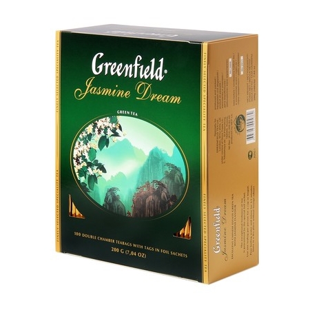 Чай Greenfield Jasmin Dream, зеленый, 100 пакетиков