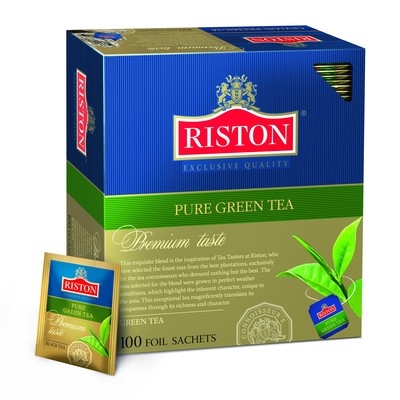 Чай Riston Pure Green Tea, зеленый, 100 пакетиков