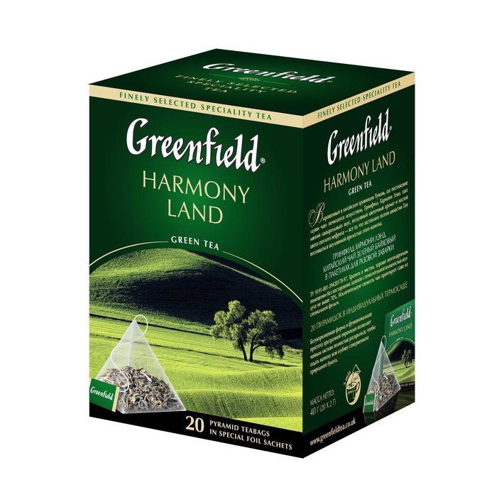 Гринфилд это. Гринфилд чай зелёный Harmony Land. Чай Гринфилд в пирамидках Harmony Land. Гринфилд Хармони в пакетиках. Чай зеленый листовой Greenfield Harmony Land.
