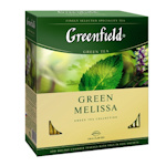 Чай Greenfield Green Melissa, зеленый, 100 пакетиков