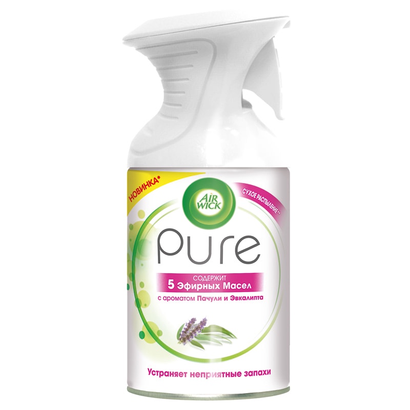 Освежитель воздуха Airwick "Pure. Пачули и Эвкалипт" 3054198, 250 мл