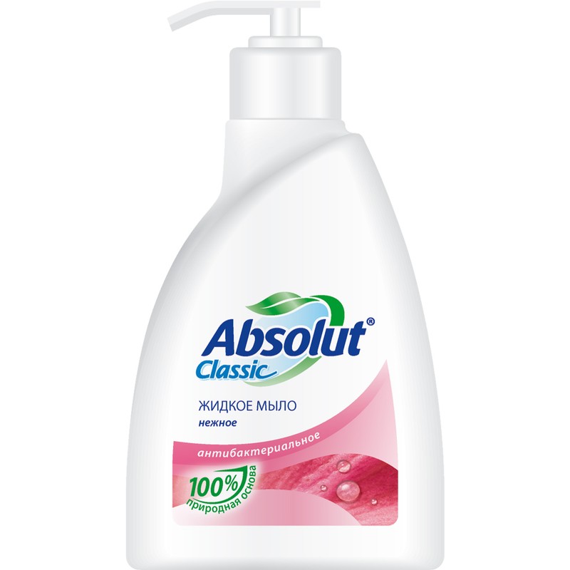 Мыло жидкое Absolut Classic антибактериальное 250 мл , флакон с дозатором