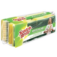 Губки для посуды с выемкой для пальцев Scotch-Brite Интенсив HD-N-7090-8, 6,7х9,3 см, 8 шт