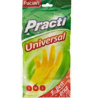 Перчатки резиновые латексные Paclan Practi Universal, с хлопковым напылением, М
