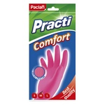 Перчатки резиновые Paclan Practi.Comfort 407271, р.М, розовые