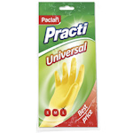 Перчатки резиновые латексные Paclan Practi Universal, с хлопковым напылением, L