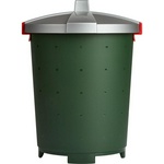Бак с крышкой 45 л, 45х45х90 см, зеленый, пластик