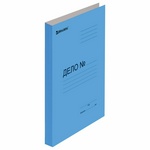 Скоросшиватель картонный мелованный BRAUBERG 121518, 360 г/м2, синий