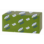 Салфетки сервировочные Luscan Profi Pack 1-слойные, зеленые с тиснением, 24x24 см, 400 шт. в упак