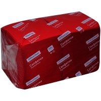 Салфетки сервировочные OfficeClean Profi Pack 1-слойные, бордо с тиснением, 24x24 см, 400 шт. в упак