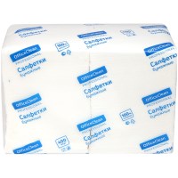 Салфетки сервировочные OfficeClean Profi Pack 1-слойные, белые, 24x24 см, 400 шт. в упак