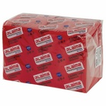 Салфетки бумажные 400 шт., 24х24 см, LAIMA, "Big Pack", красные (интенсив), 100% целлюлоза, …
