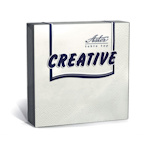 Салфетки сервировочные Aster Creative, белые, 3-слойные с тиснением, 33х33 см, 20 шт. в упак