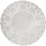 Cалфетки ажурные бумажные Vitto, белые с тиснением, 1-слойные, 10x10 см, 100 шт. в упак