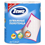 Полотенца бумажные Zewa 2-слойные, с тиснением, 2 рул. в упак