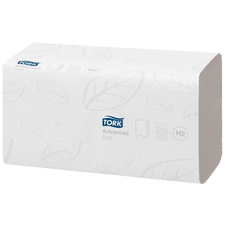 Полотенца бумажные Tork Advanced Soft 120288, белые с тиснением, 2-слойные, 21х136 л
