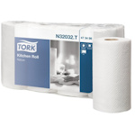 Полотенца бумажные Tork Kitchen Roll 473498-06/N32032, белые, 2-слойные, 4 рул