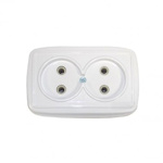 Розетка Елизавета двойная, РА10-404, белая