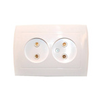 Розетка Елизавета двойная, РС10-409, белая