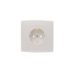 Розетка Елизавета одинарная с заземлением, РС16-272, слоновая кость