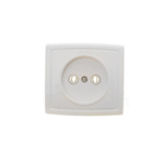 Розетка Елизавета одинарная, РА10-168, белая