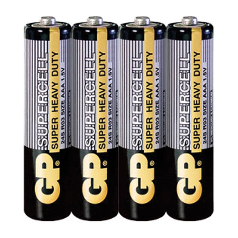 Батарейки GP Supercell AAА R03, 24S OS4 1,5V, 4 шт упак