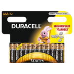 Батарейки Duracell ААА LR03, MN2400, алкалиновые, 12 шт