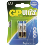 Батарейки GP Ultra Plus Alkaline AAA LR03 24AUP BL2