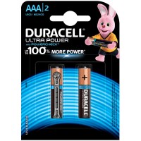Батарейки Duracell UltraPower AAA LR03, алкалиновая, BL2 1,5V 1 шт