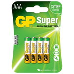 Батарейки GP Super Alkaline AAA LR03 24A алкалиновые, 4 шт