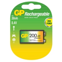 Аккумулятор GP 200 mAh Крона 9V 1604А NiMH, 1 шт