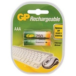 Аккумулятор GP 75AAAHC HR03 286 AAA 750 mАh 1.2V, Ni-Mh 2pcs/card 2 шт