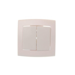 Выключатель Елизавета двухклавишный C56-053, слоновая кость