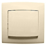 Выключатель Елизавета одноклавишный с подсветкой С16-077, слоновая кость