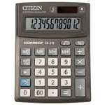 Калькулятор настольный CITIZEN BUSINESS LINE CMB1201BK, МАЛЫЙ (137х102 мм), 12 разрядов, двойное пит…