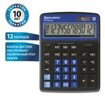 Калькулятор настольный BRAUBERG EXTRA-12-BKBU (206x155 мм), 12 разрядов, двойное питание, ЧЕРНО-СИНИ…