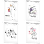Блокнот Office Flowers А5 60 л, клетка, спираль